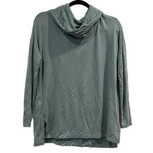 Lou & Grey Cowl Neck long sleeve Tunic sweatshirt shirt top cozy Green Size XS